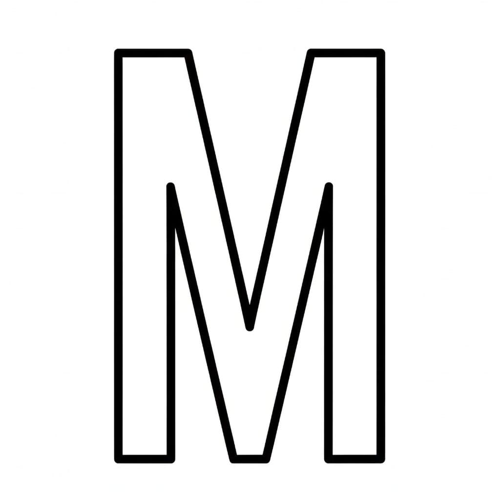 Huruf M Tinggi Ramping