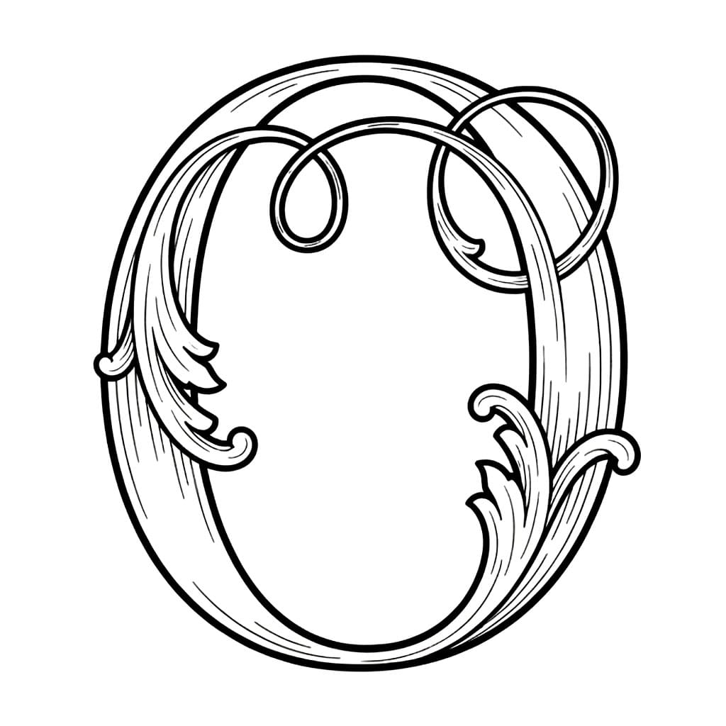 Huruf O Copperplate