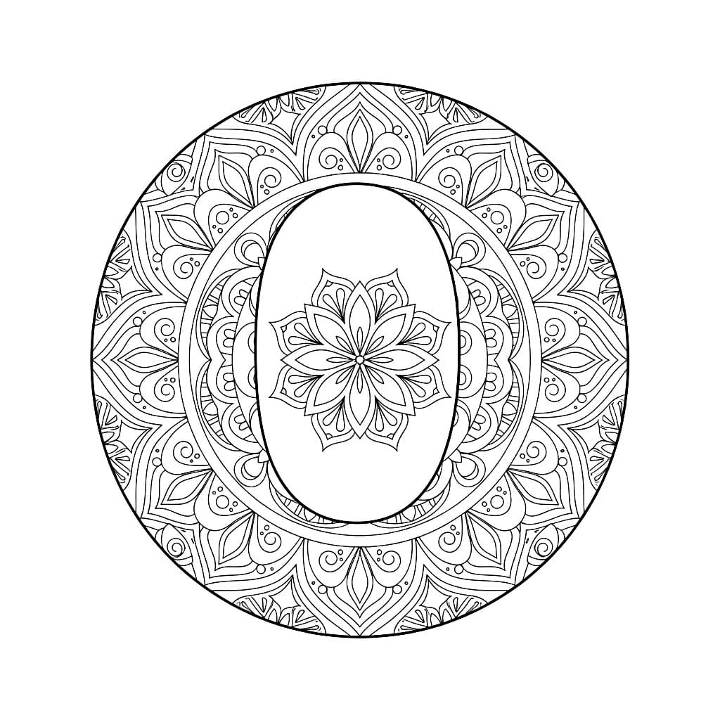 Huruf O Mandala