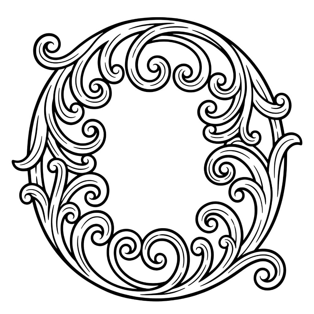 Huruf O Outline
