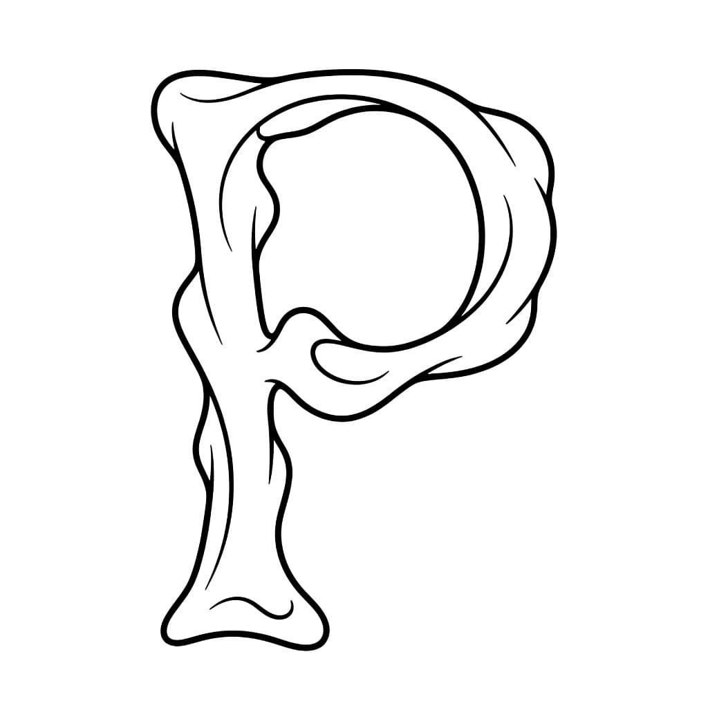 Huruf P Bentuk Organik