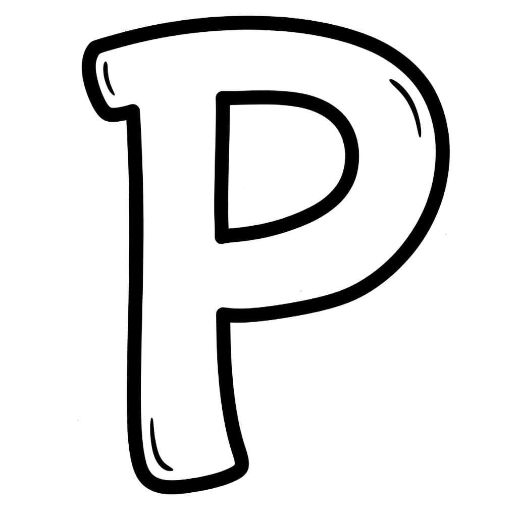 Huruf P Gaya Gambar Tangan