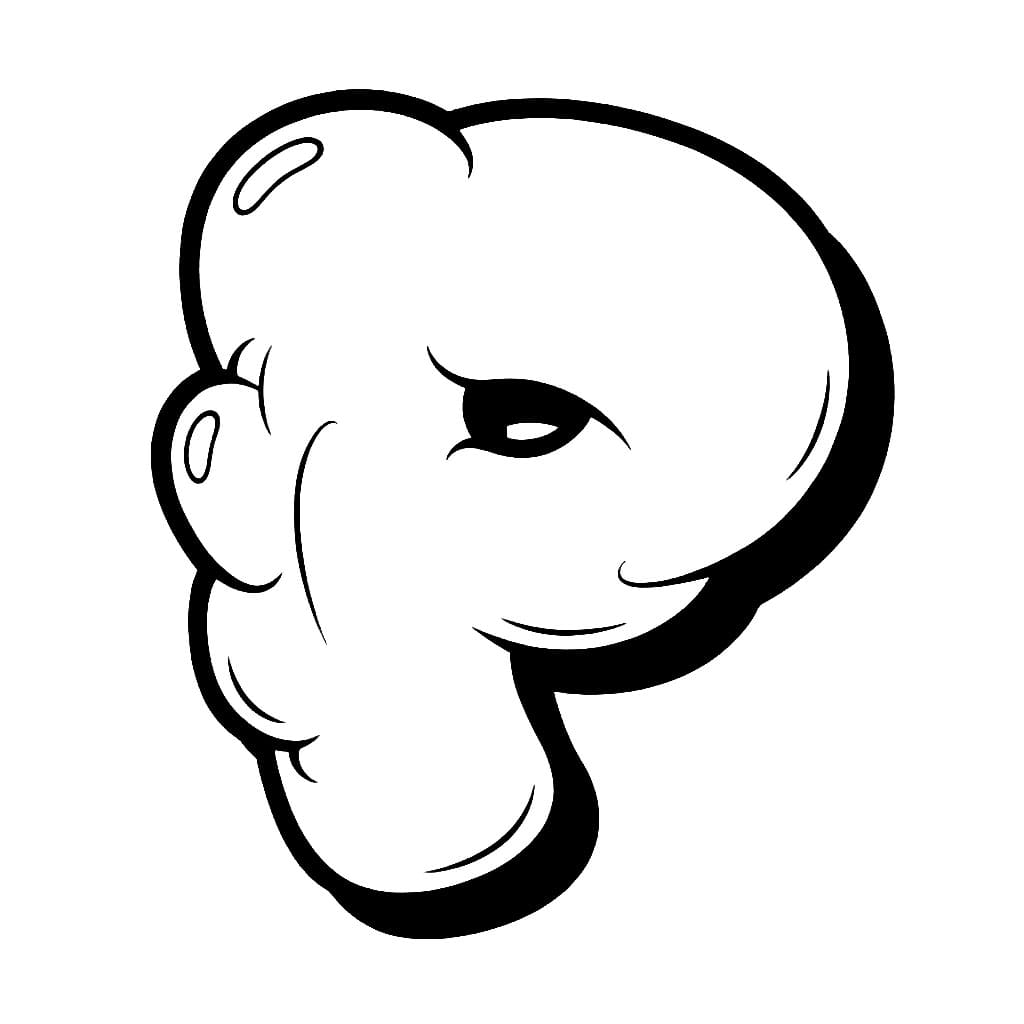 Huruf P Graffiti Gelembung