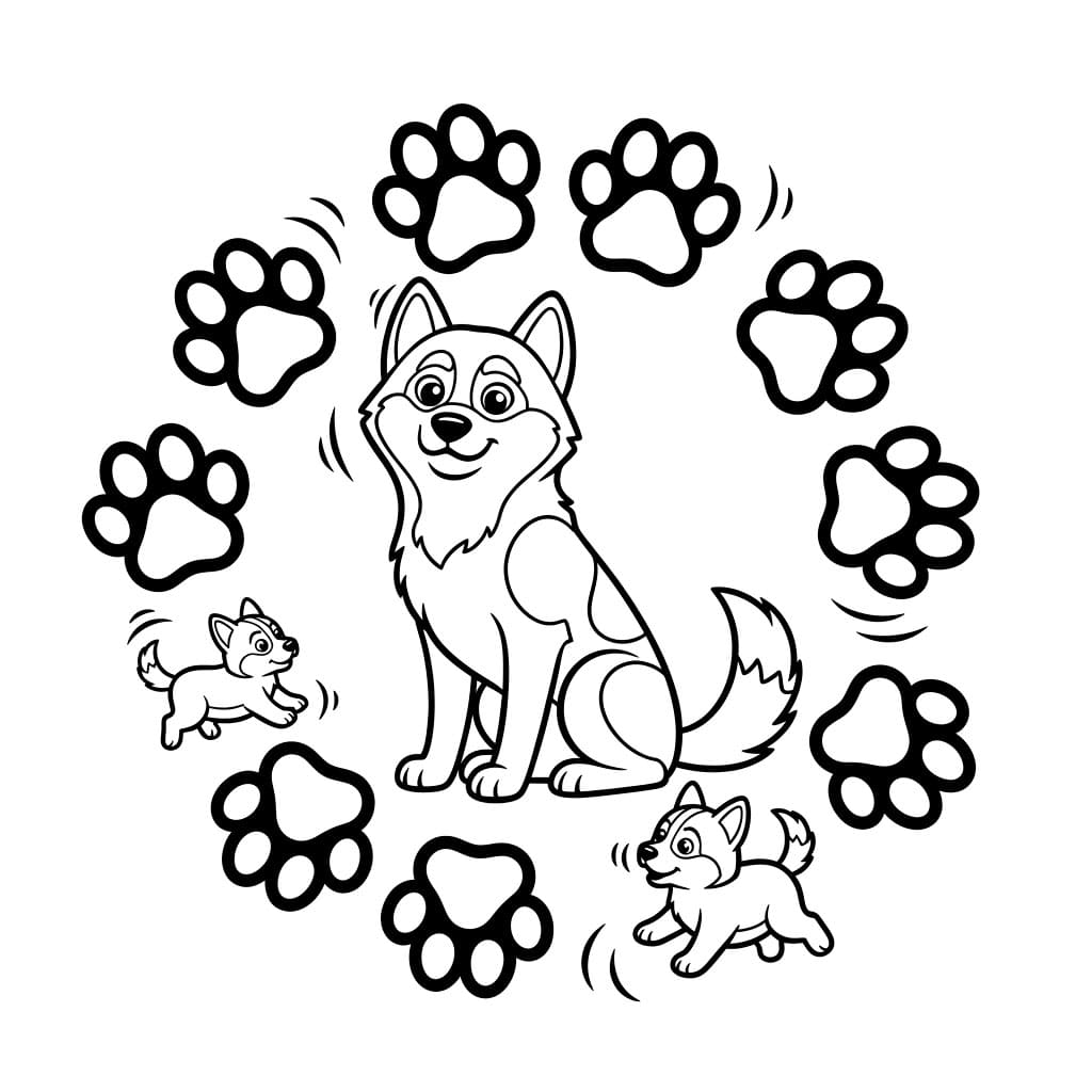 Husky dan Jejak Kaki