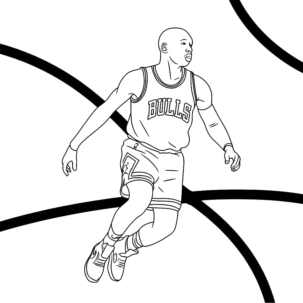 Michael Jordan melakukan pemanasan