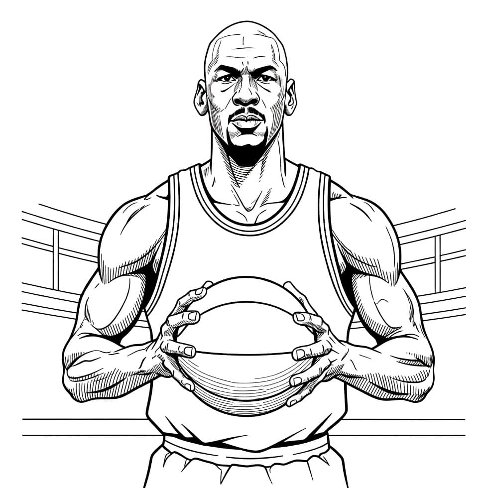 Michael Jordan Memegang Bola