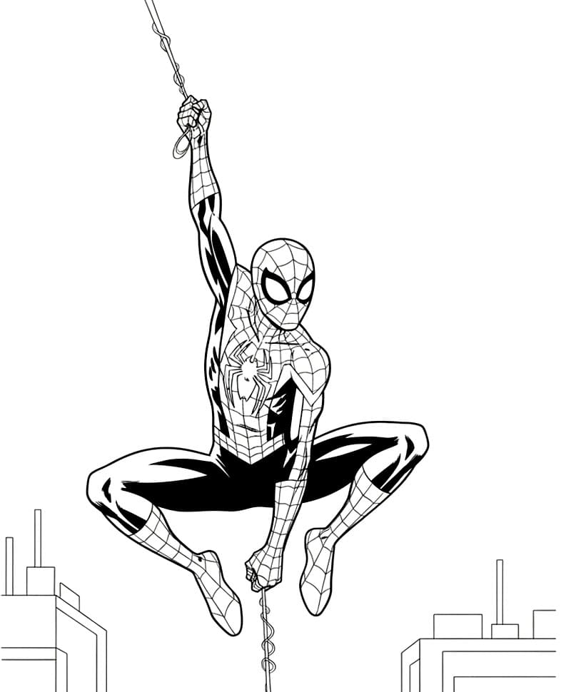 Miles Morales dengan Jaring