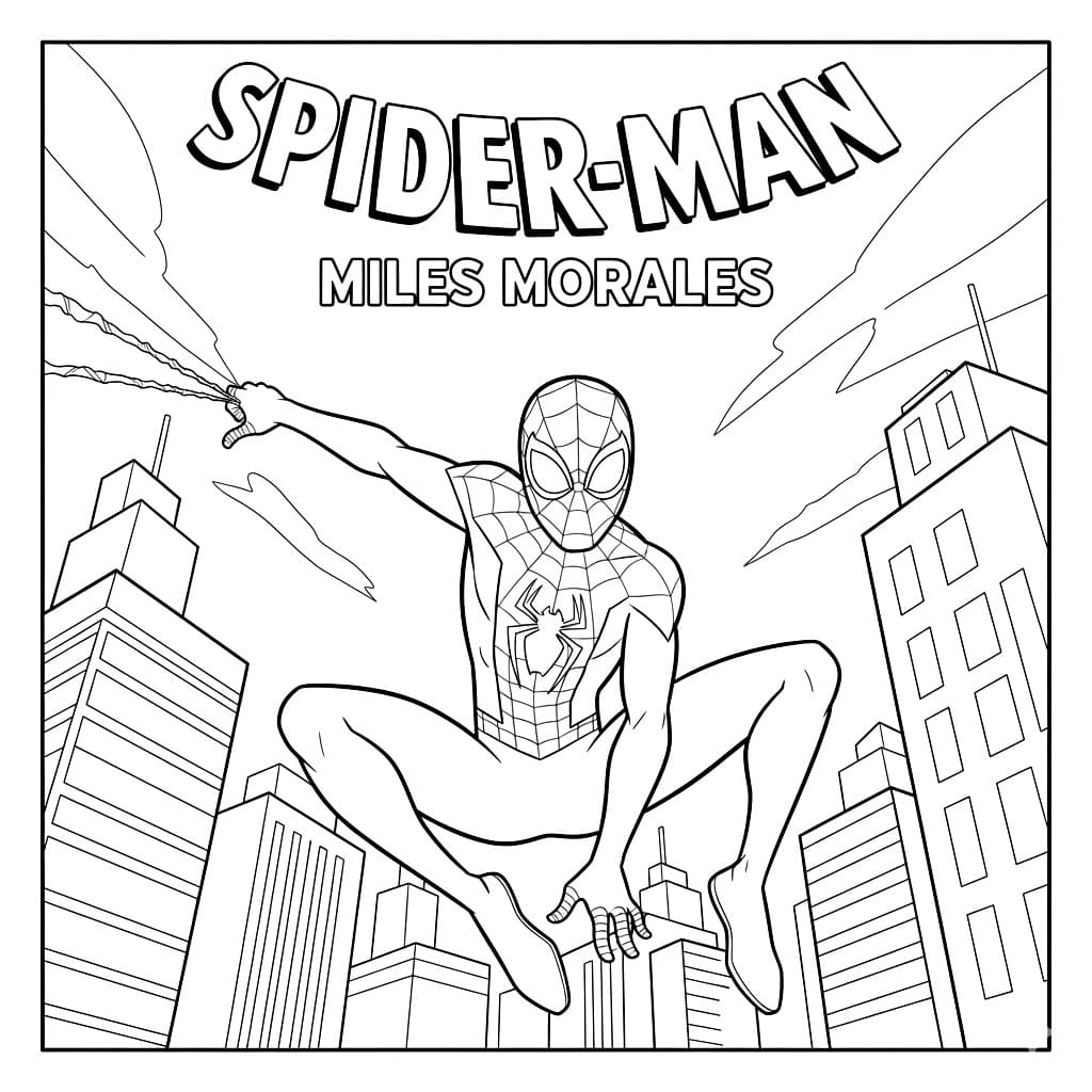 Miles Morales Garis Mudah