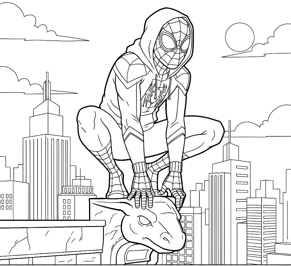 Miles Morales Jongkok