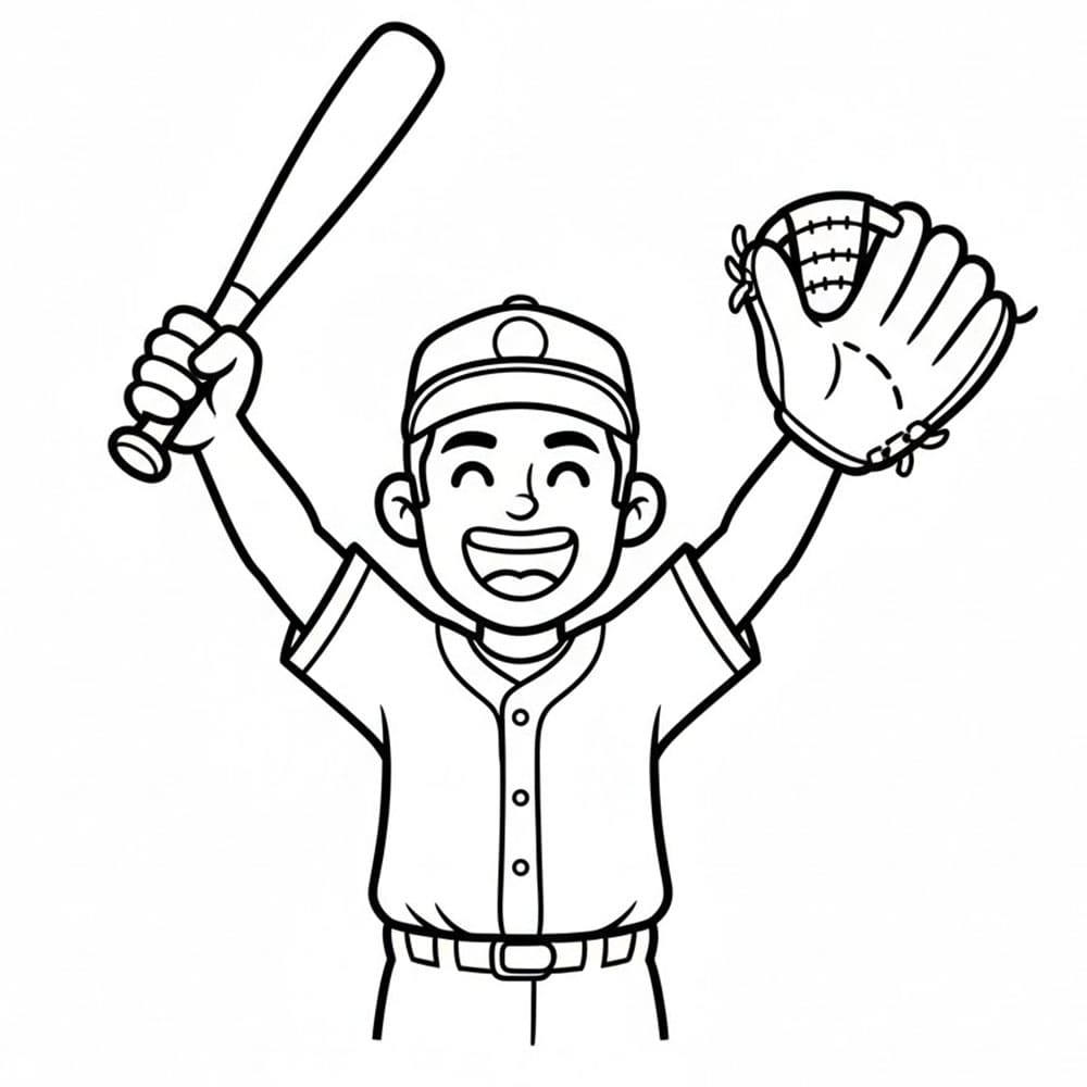 Pemain bisbol merayakan