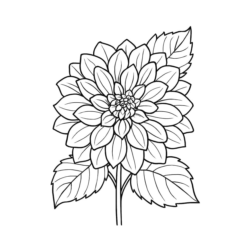 Satu bentuk dahlia mudah