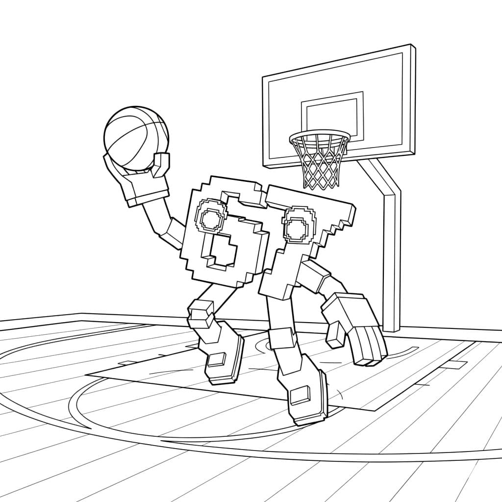 67 Brainrot bermain basket