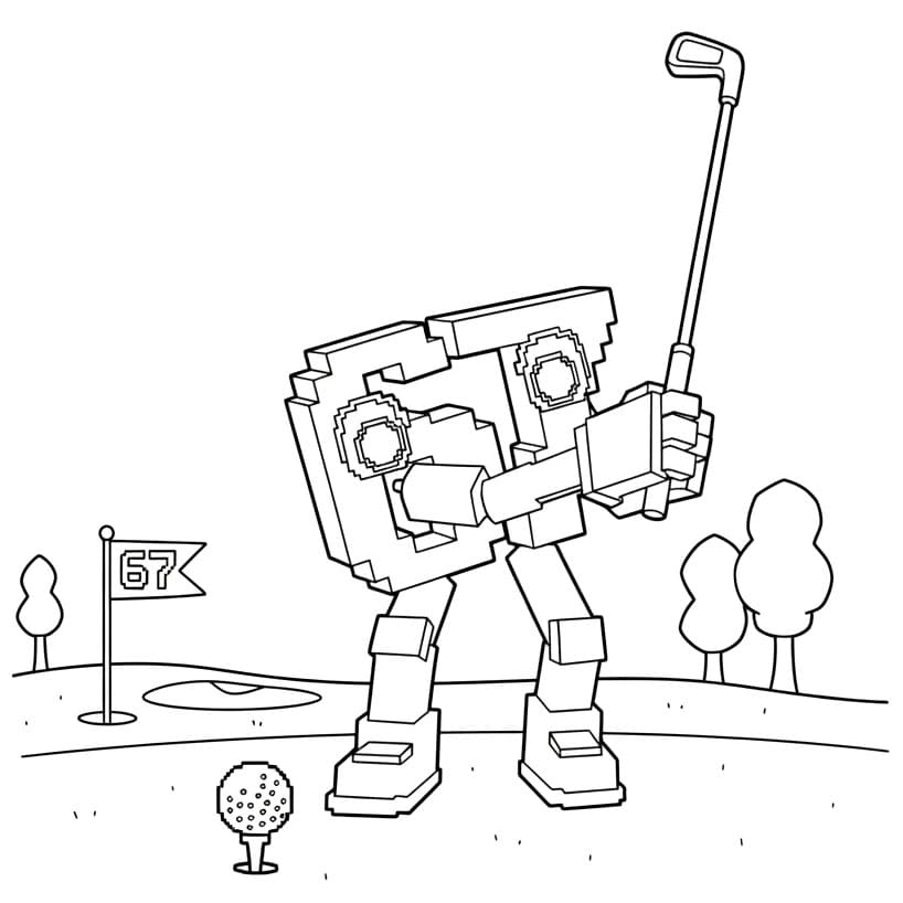 67 Brainrot bermain golf