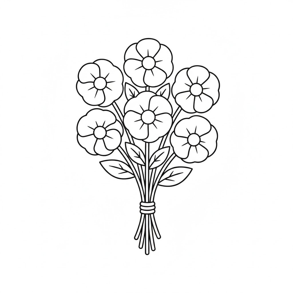 Buket bunga sederhana