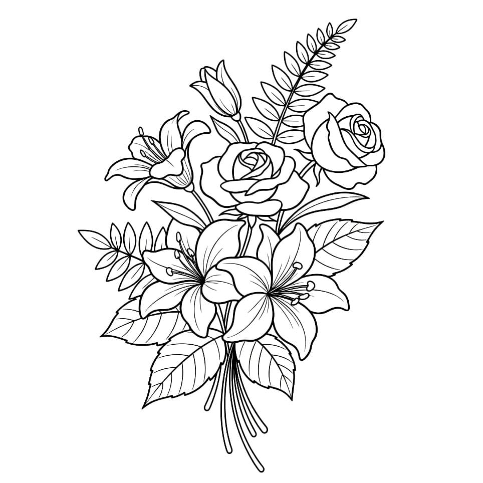 Buket Bunga yang Anggun Bunga