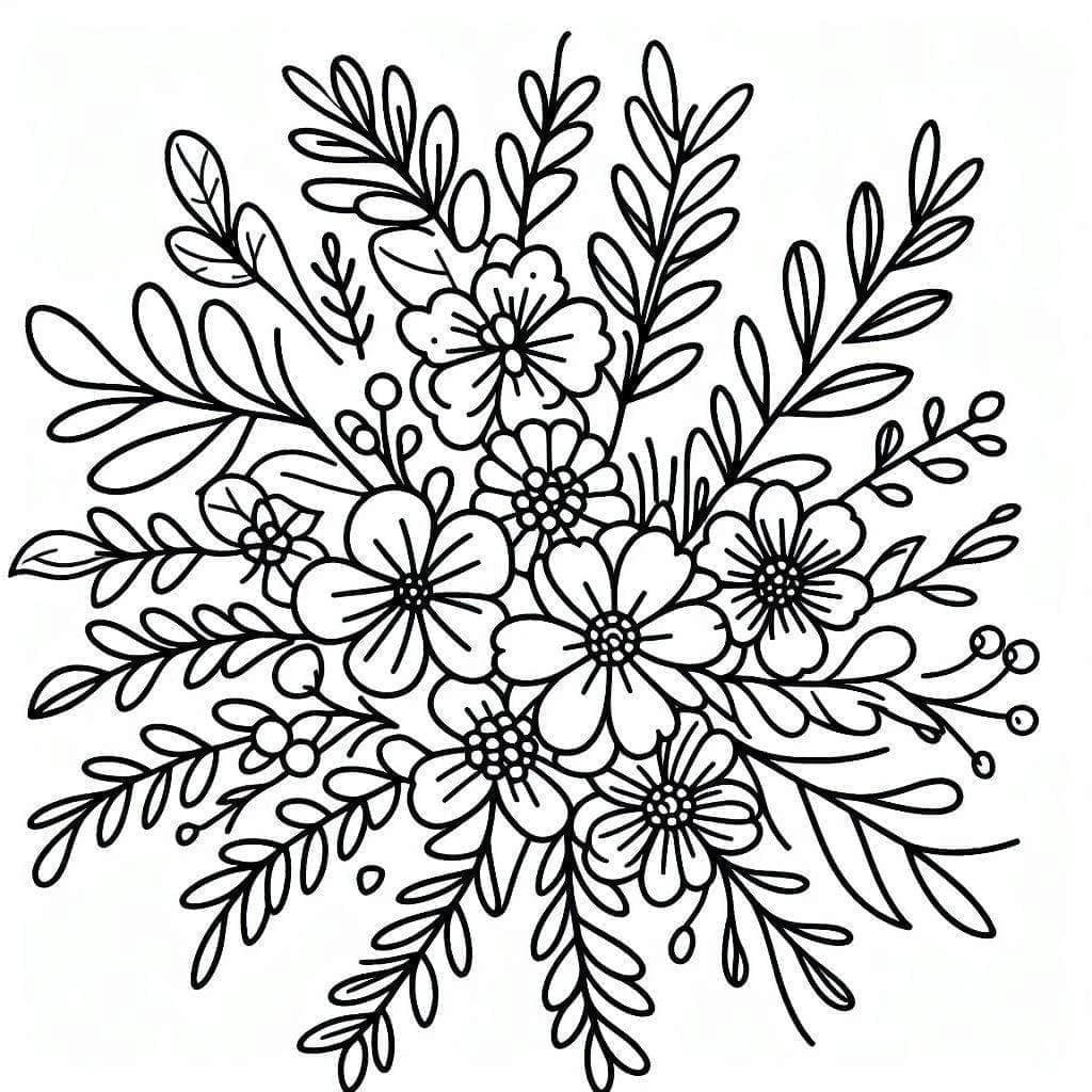 Buket Bunga yang Dapat Dicetak