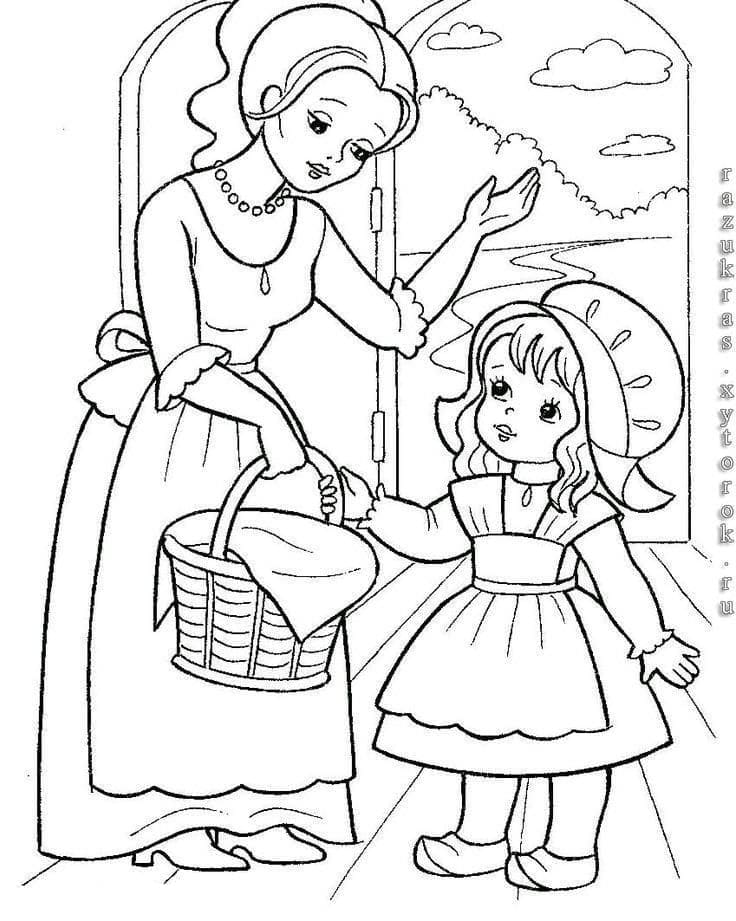 Gambar Si Kerudung Merah Gratis untuk Anak