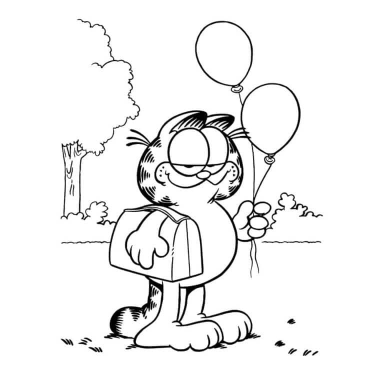 Garfield dengan Balon