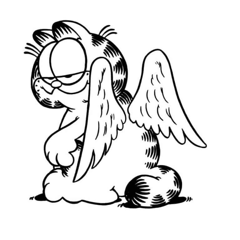 Garfield dengan Sayap Malaikat