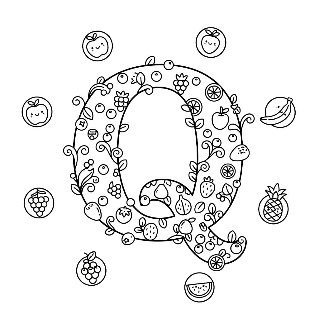 Huruf Q buah-buahan