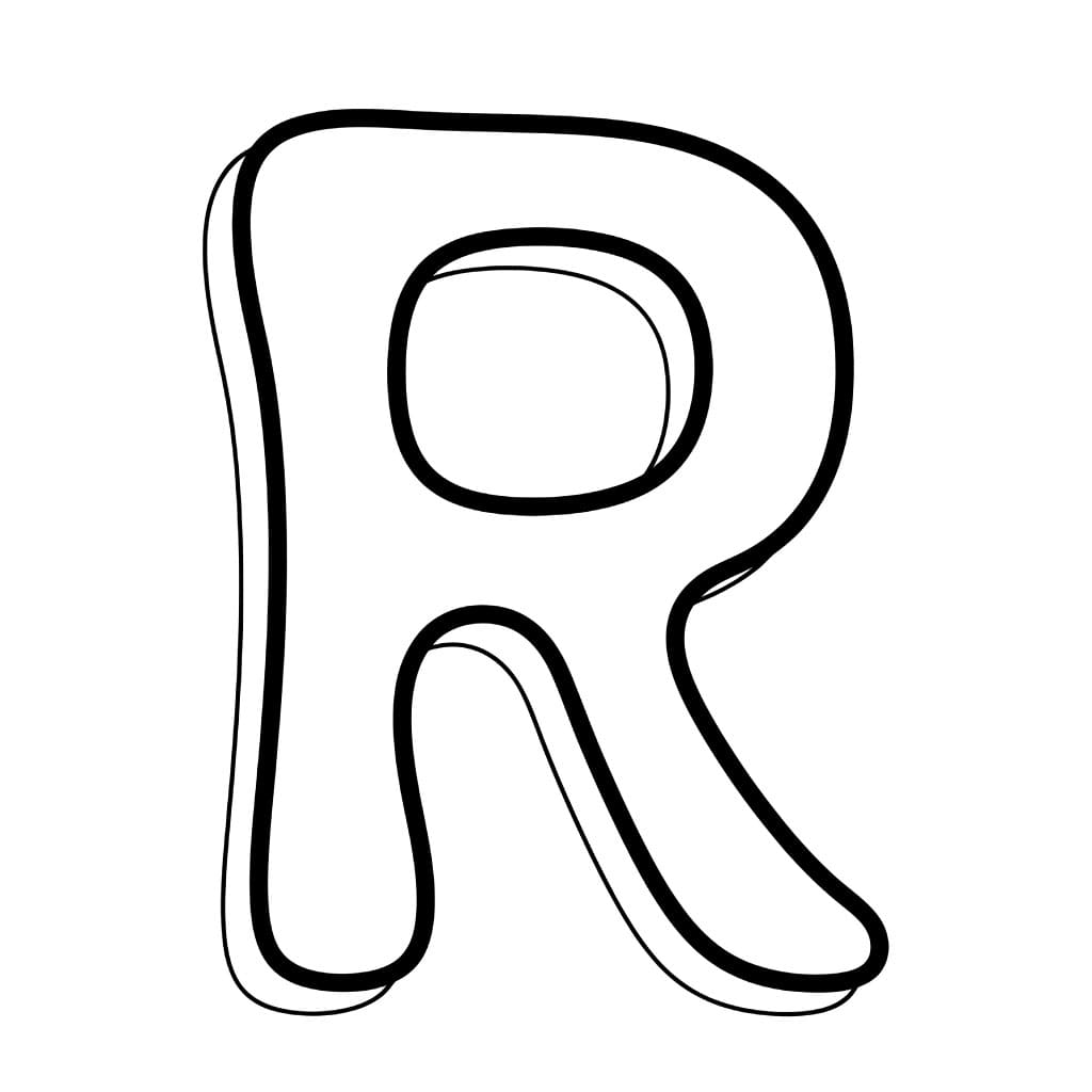 Huruf R bayangan lembut