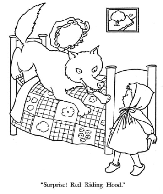 Kisah Si Kerudung Merah dengan Kejutan Serigala