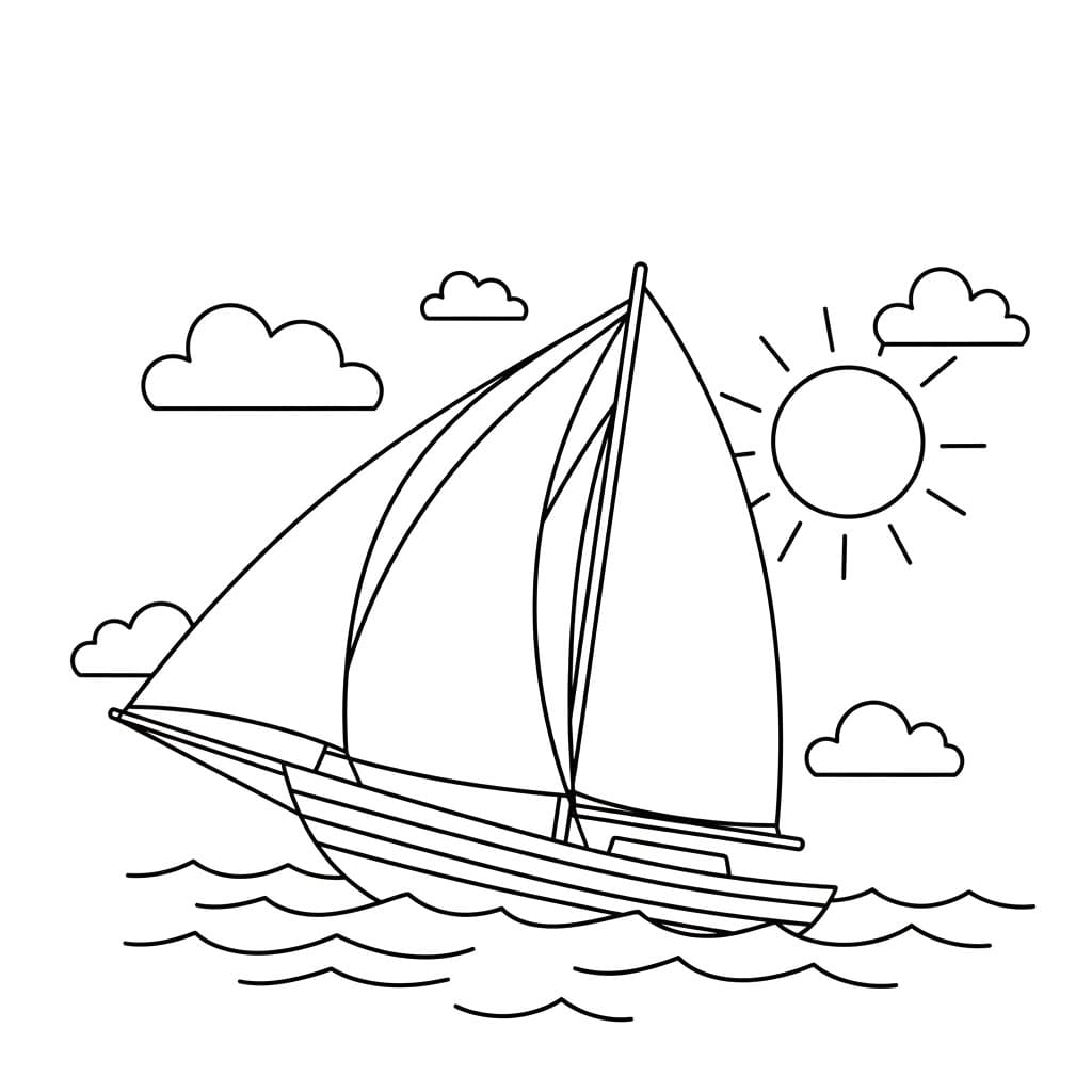 Perahu layar dalam angin kencang