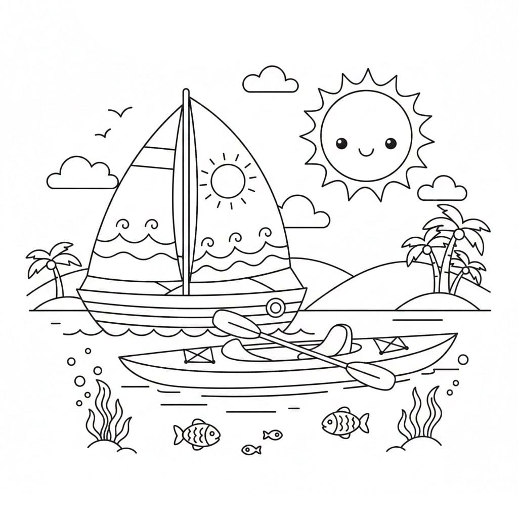 Perahu layar dan kayak