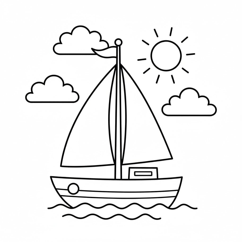 Perahu layar dan matahari