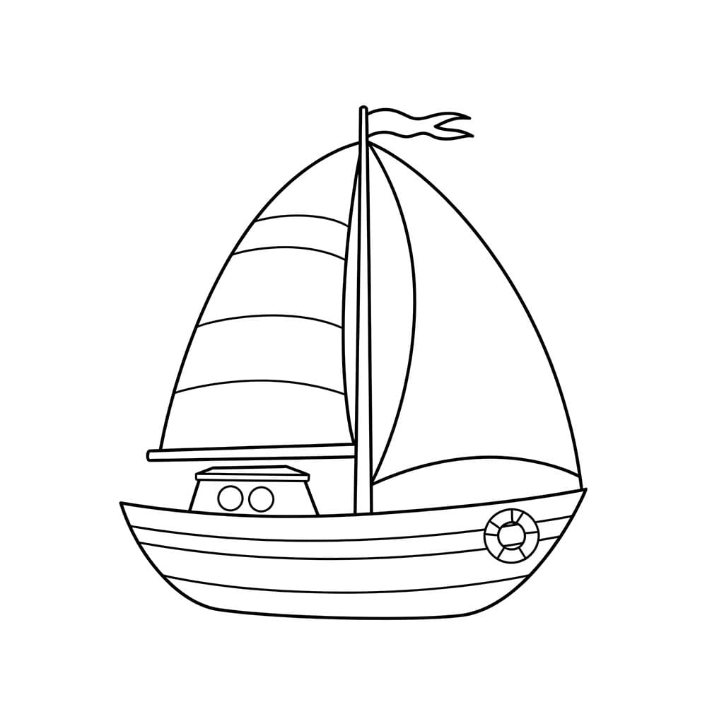 Perahu layar elegan yang bebas