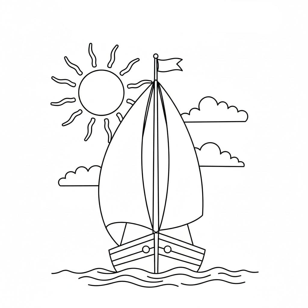 Perahu layar melihat ke atas