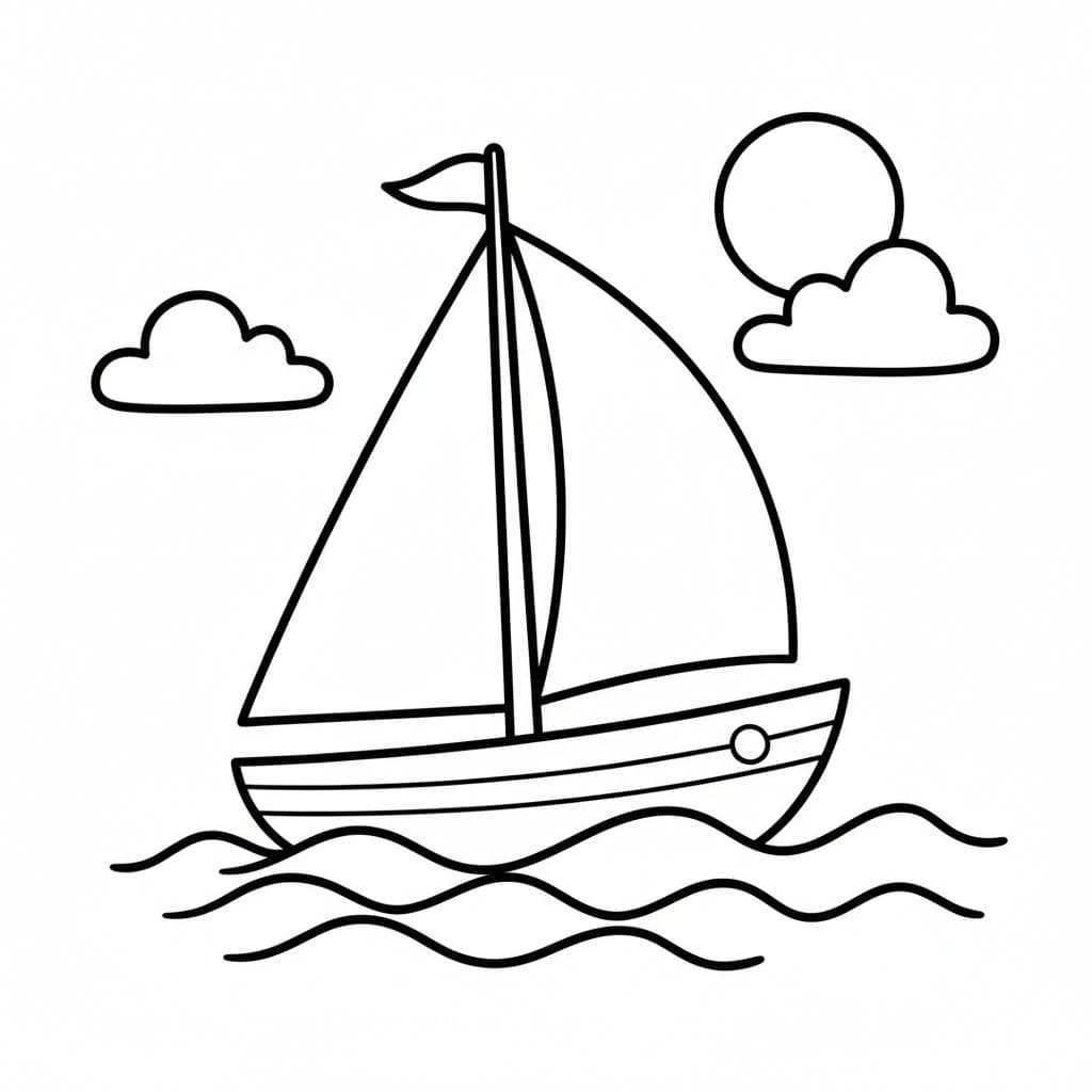 Perahu layar yang tenang