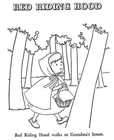 Si Kerudung Merah berjalan