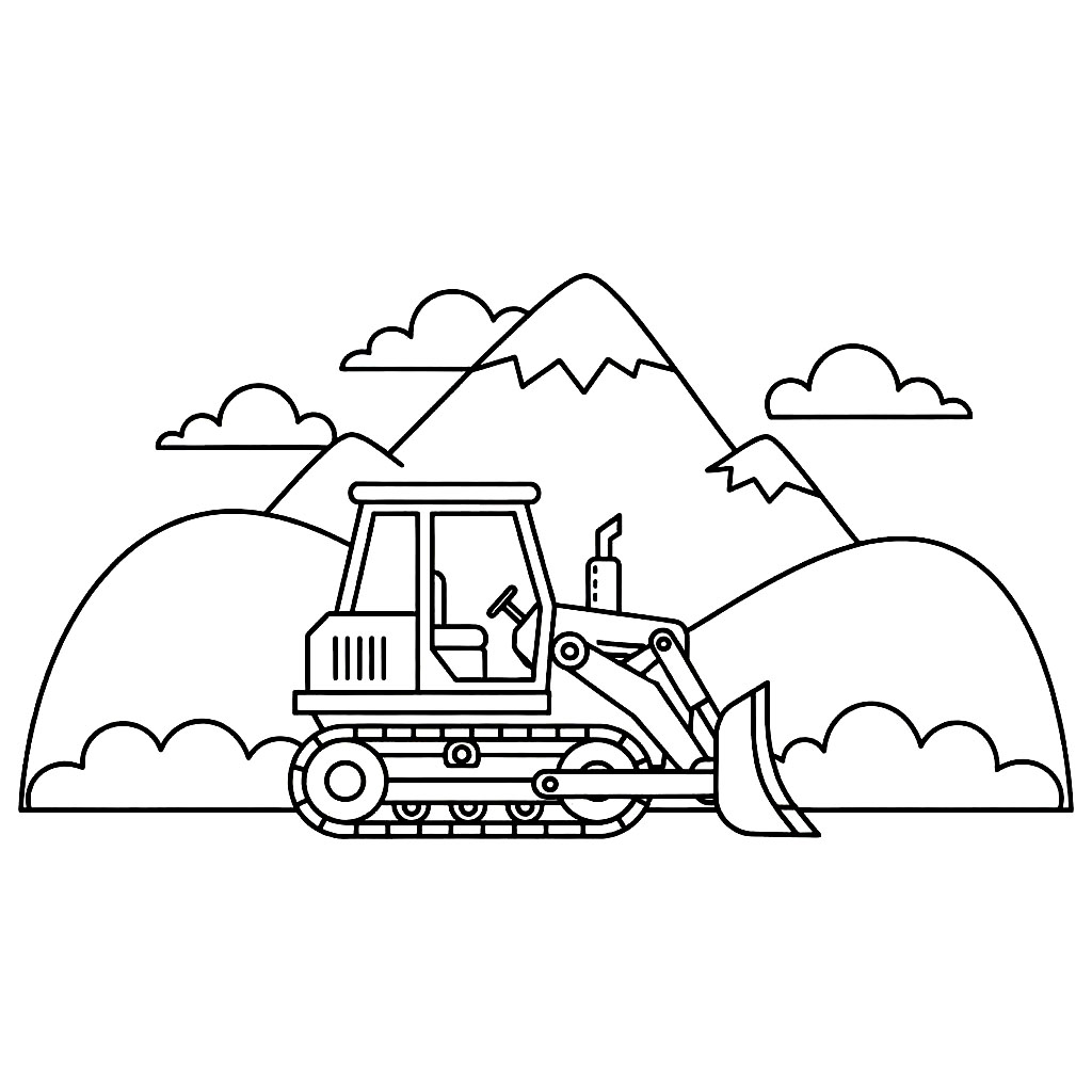 Buldoser area pegunungan