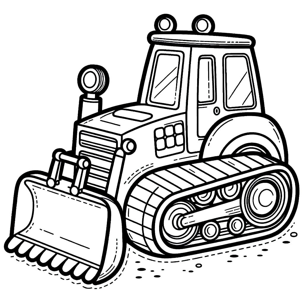 Buldoser cetak gratis