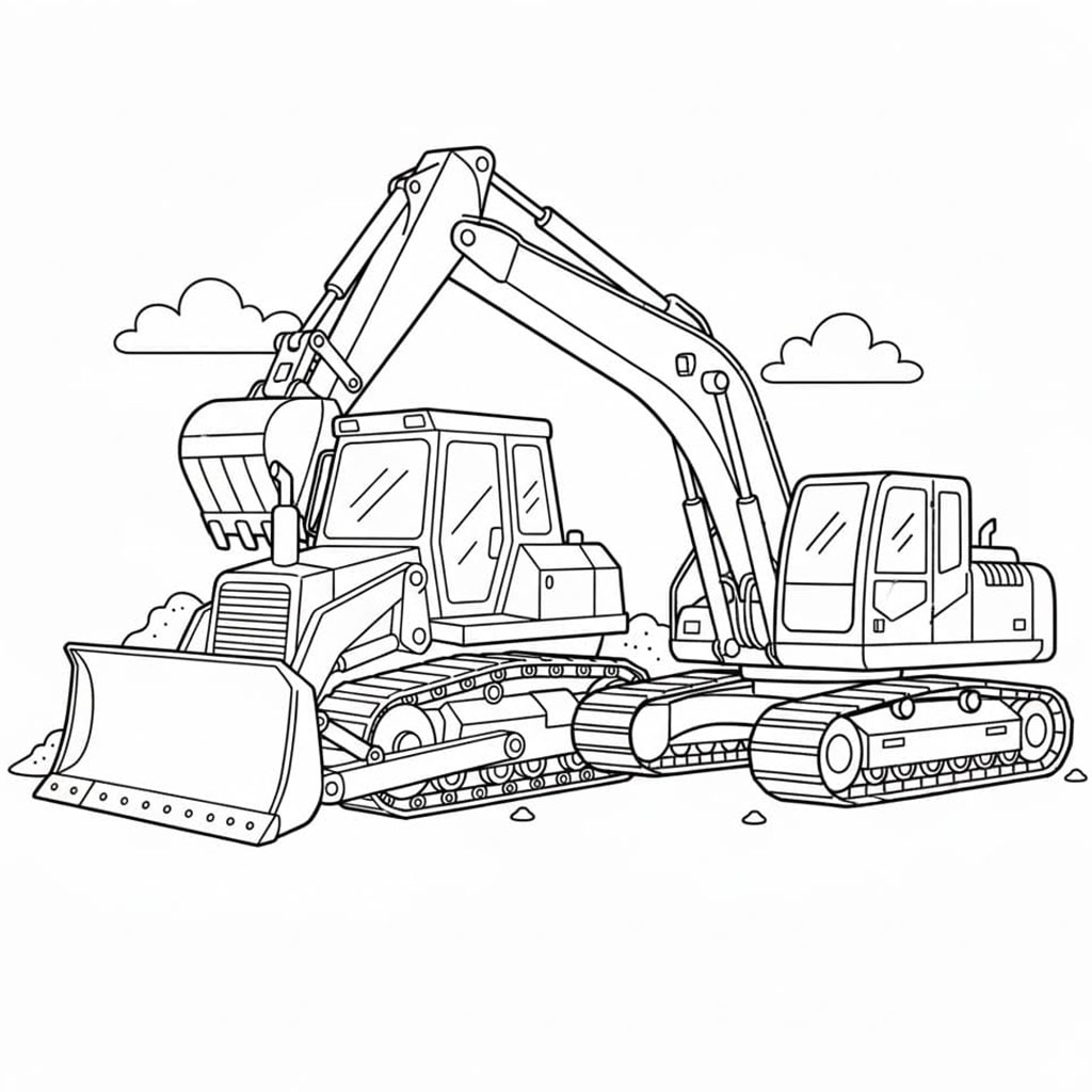 Buldoser dan mesin gali