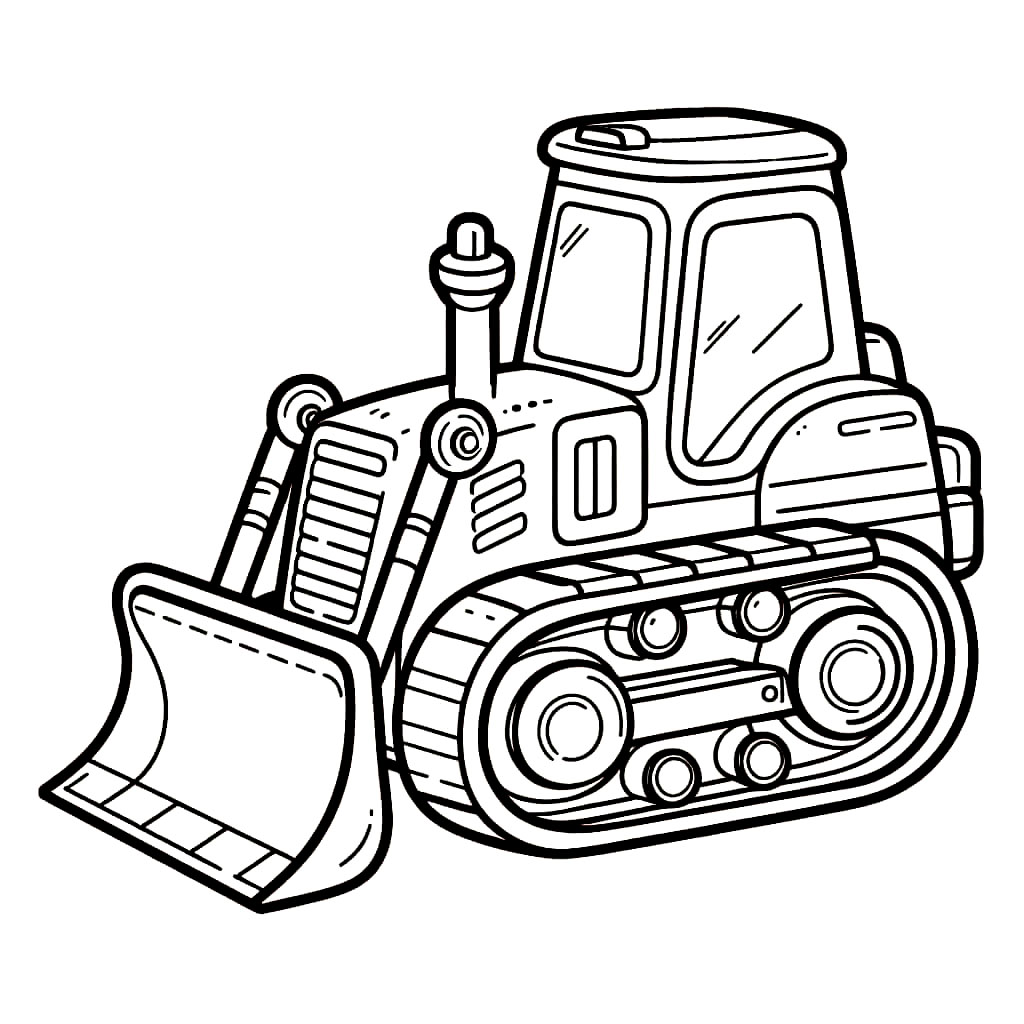 Buldoser gratis untuk dicetak