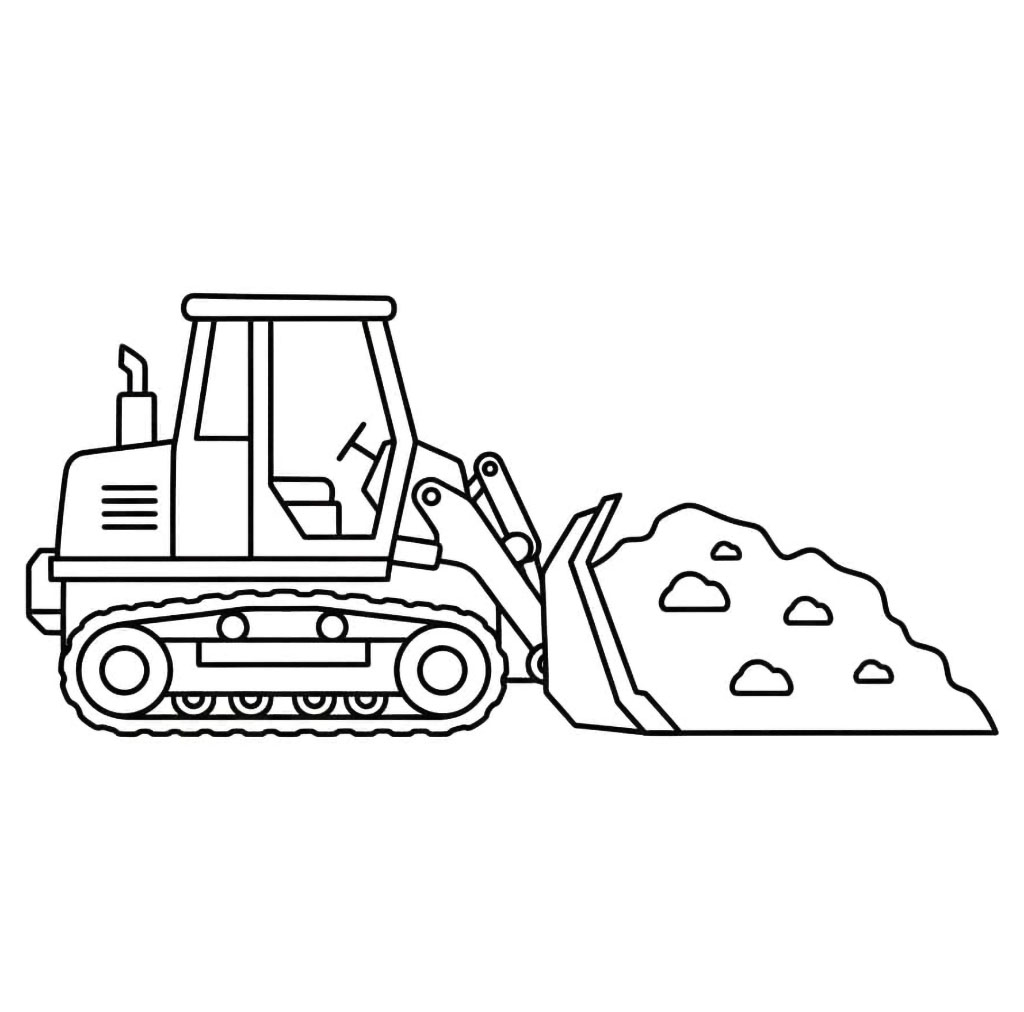 Buldoser mendorong tanah