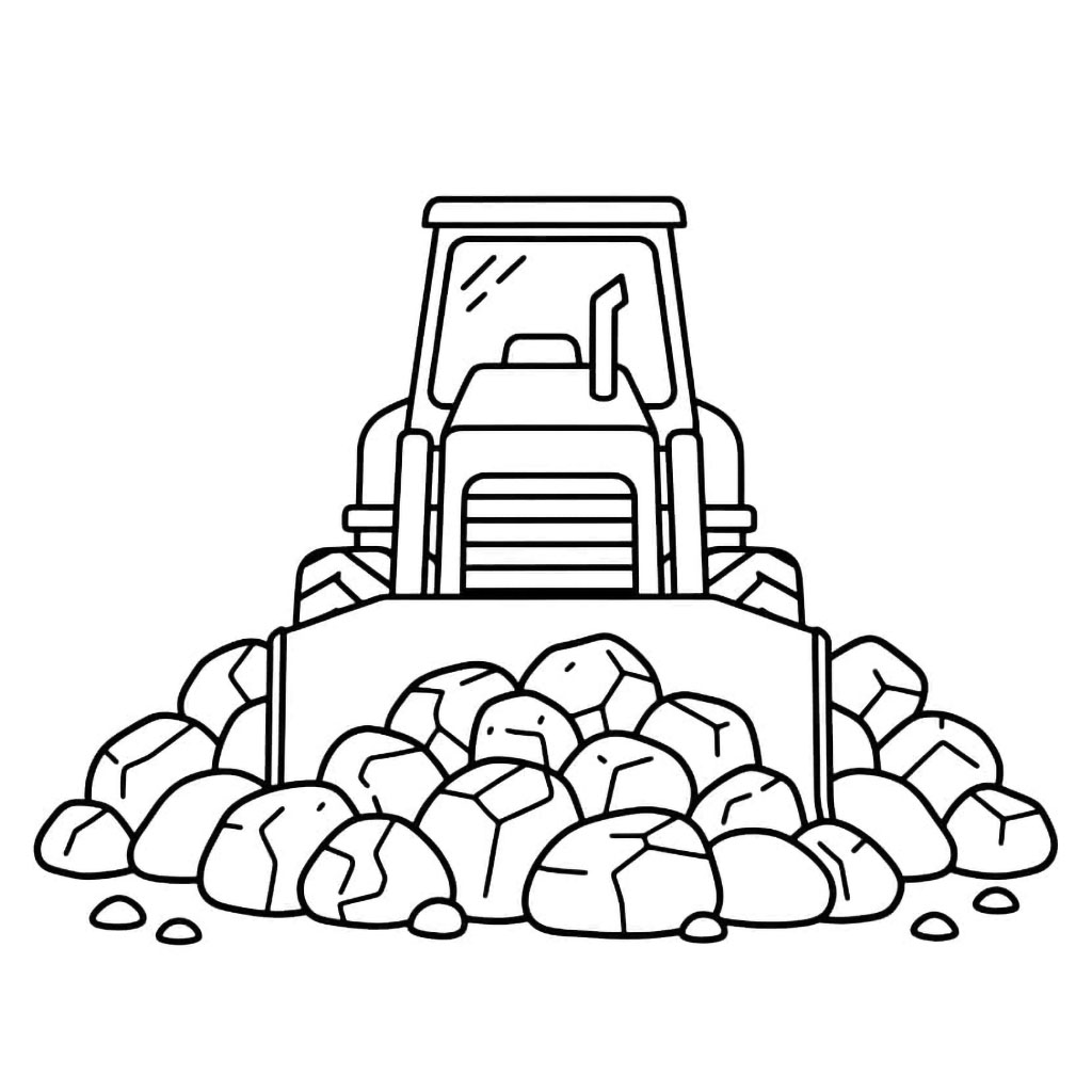 Buldoser pantai berbatu