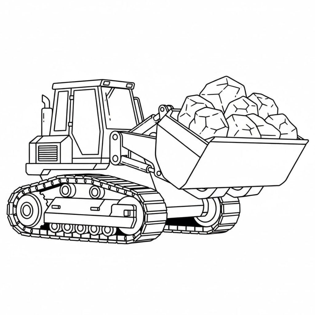 Buldoser pembawa batu