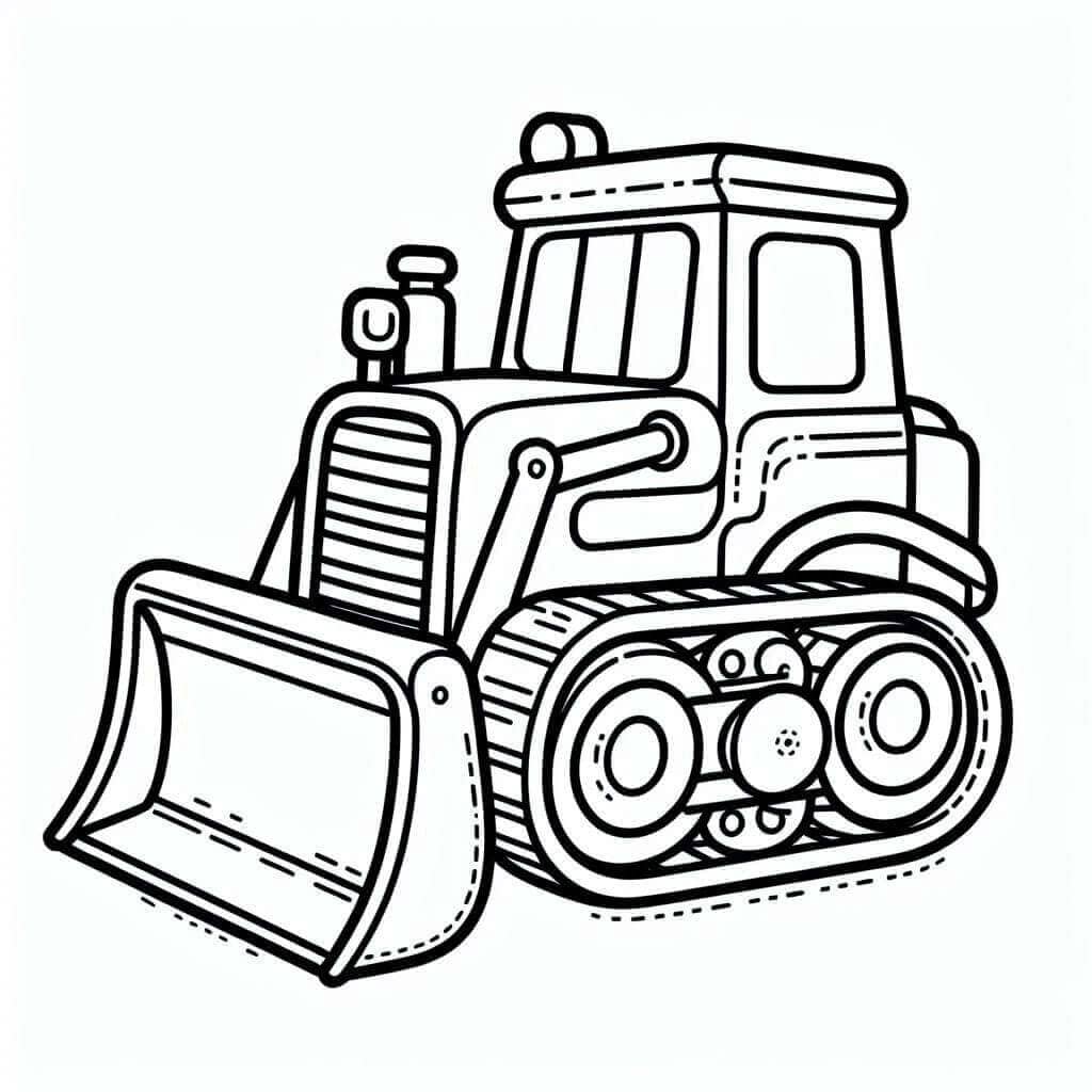 Buldoser printable unik