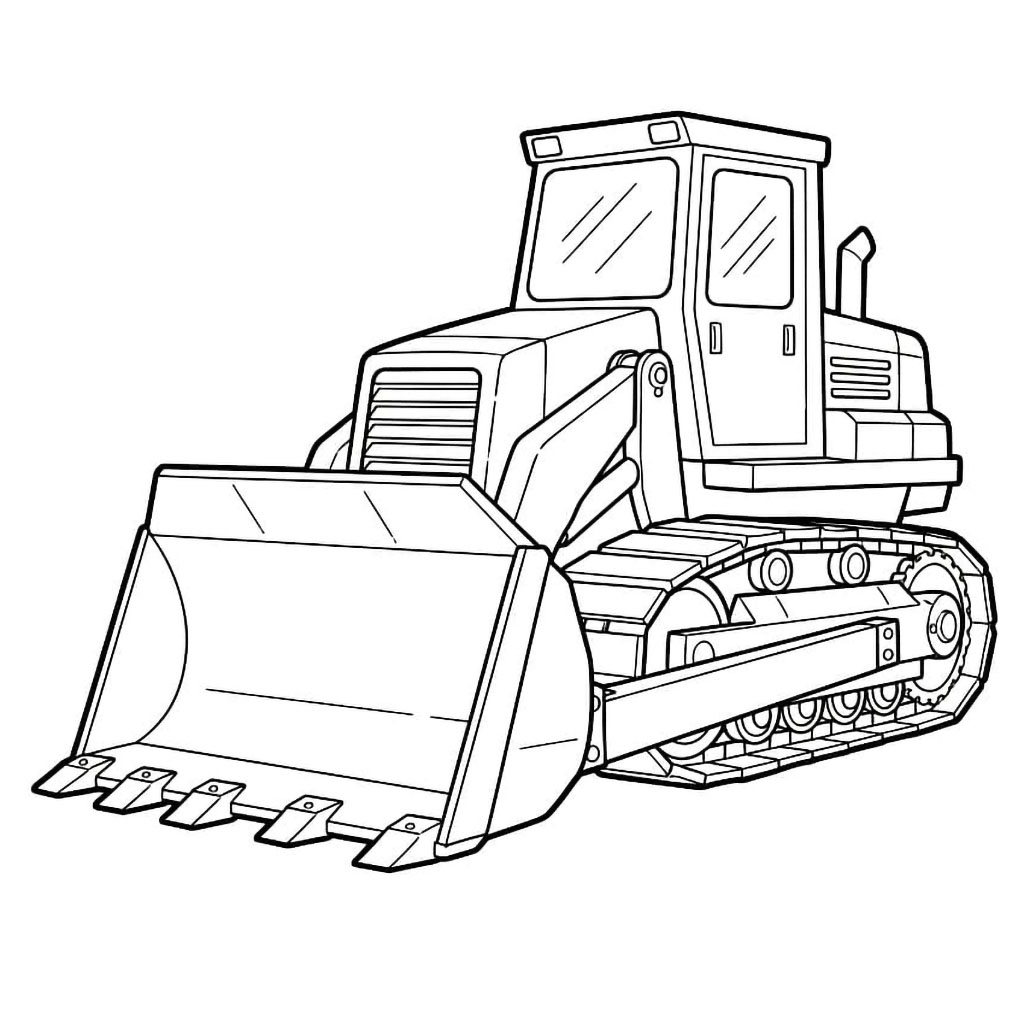 Buldoser sedang istirahat