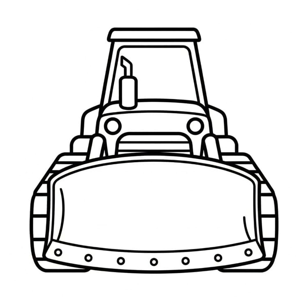 Buldoser tampilan depan