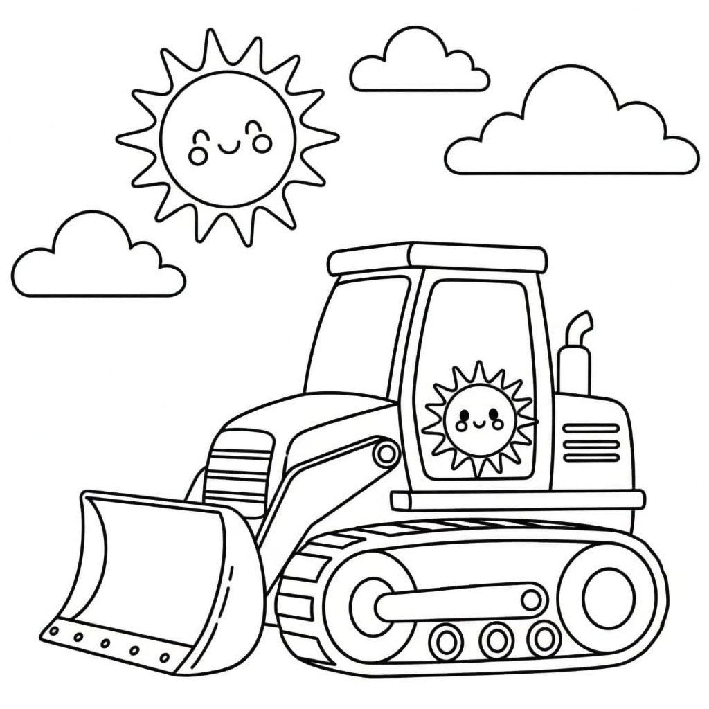 Buldoser tema matahari