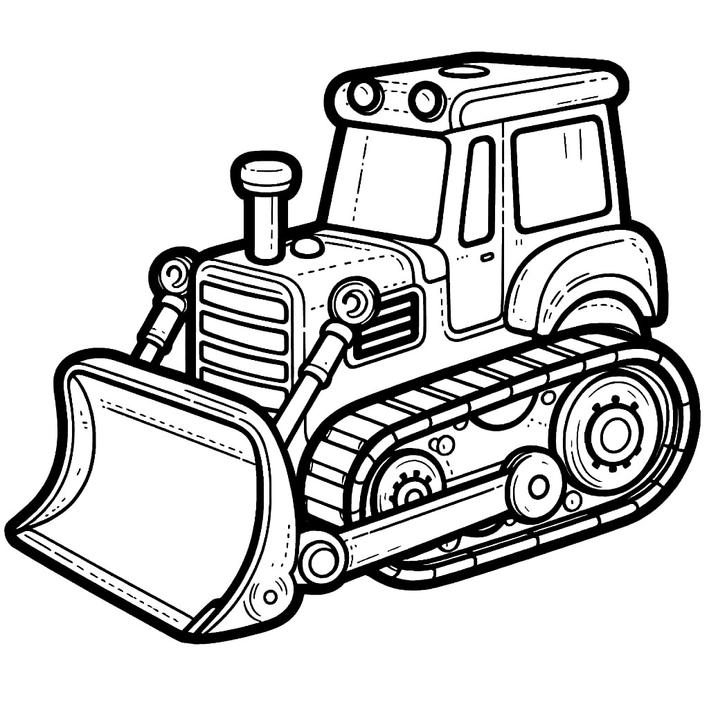 Cetak gambar buldoser