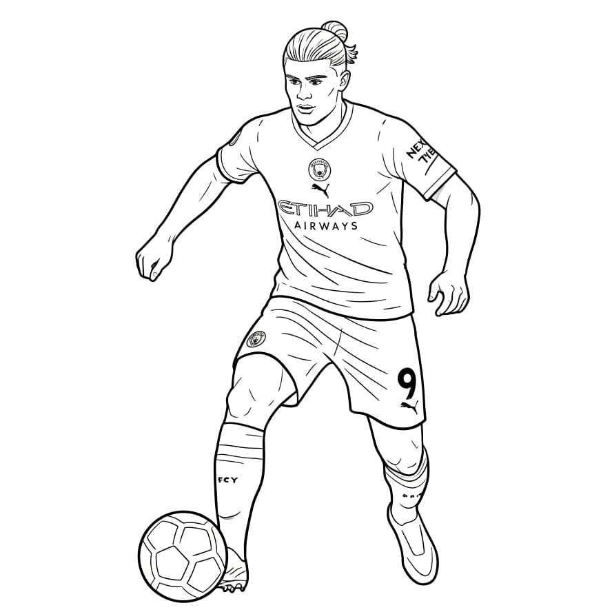 Erling Haaland Menggiring Bola