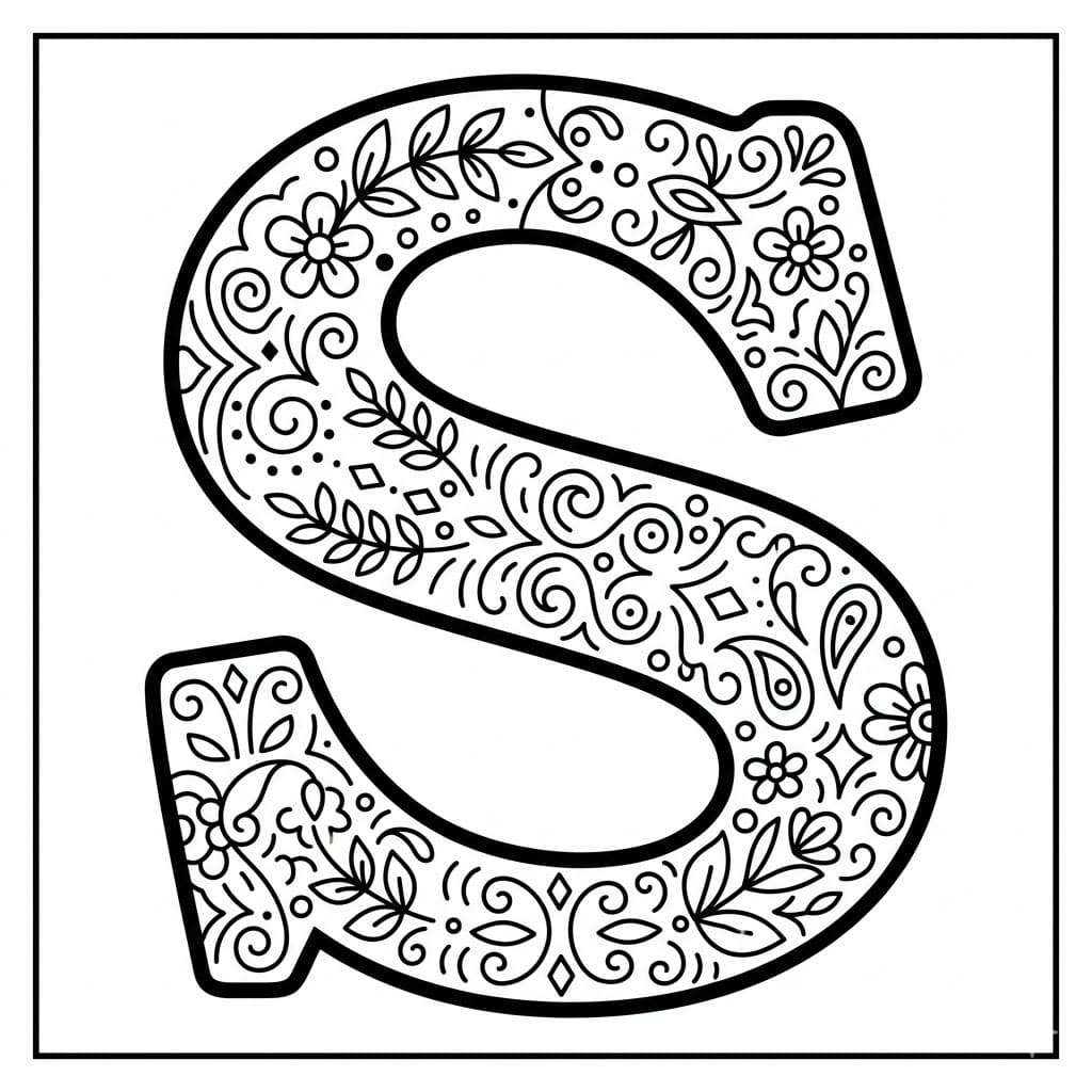 Huruf S Dekoratif