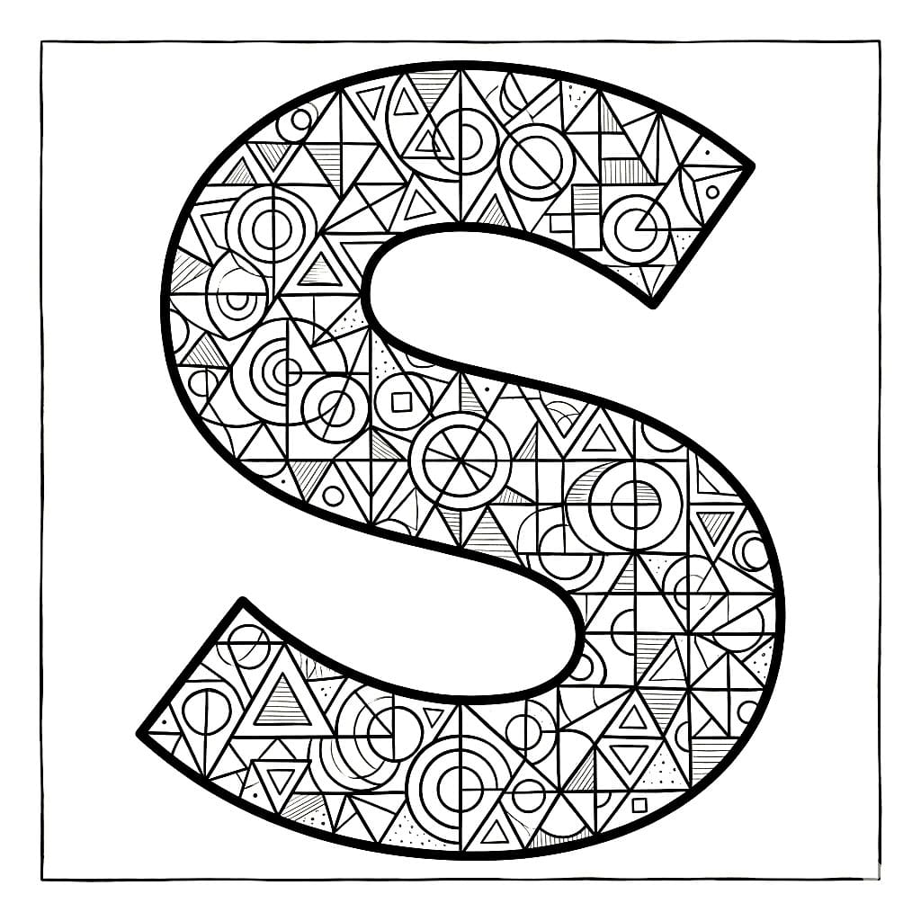 Huruf S Geometris