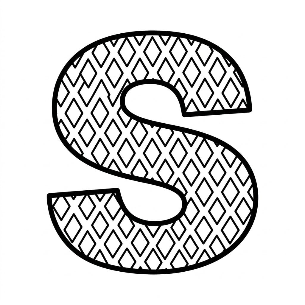 Huruf S Pola Berlian