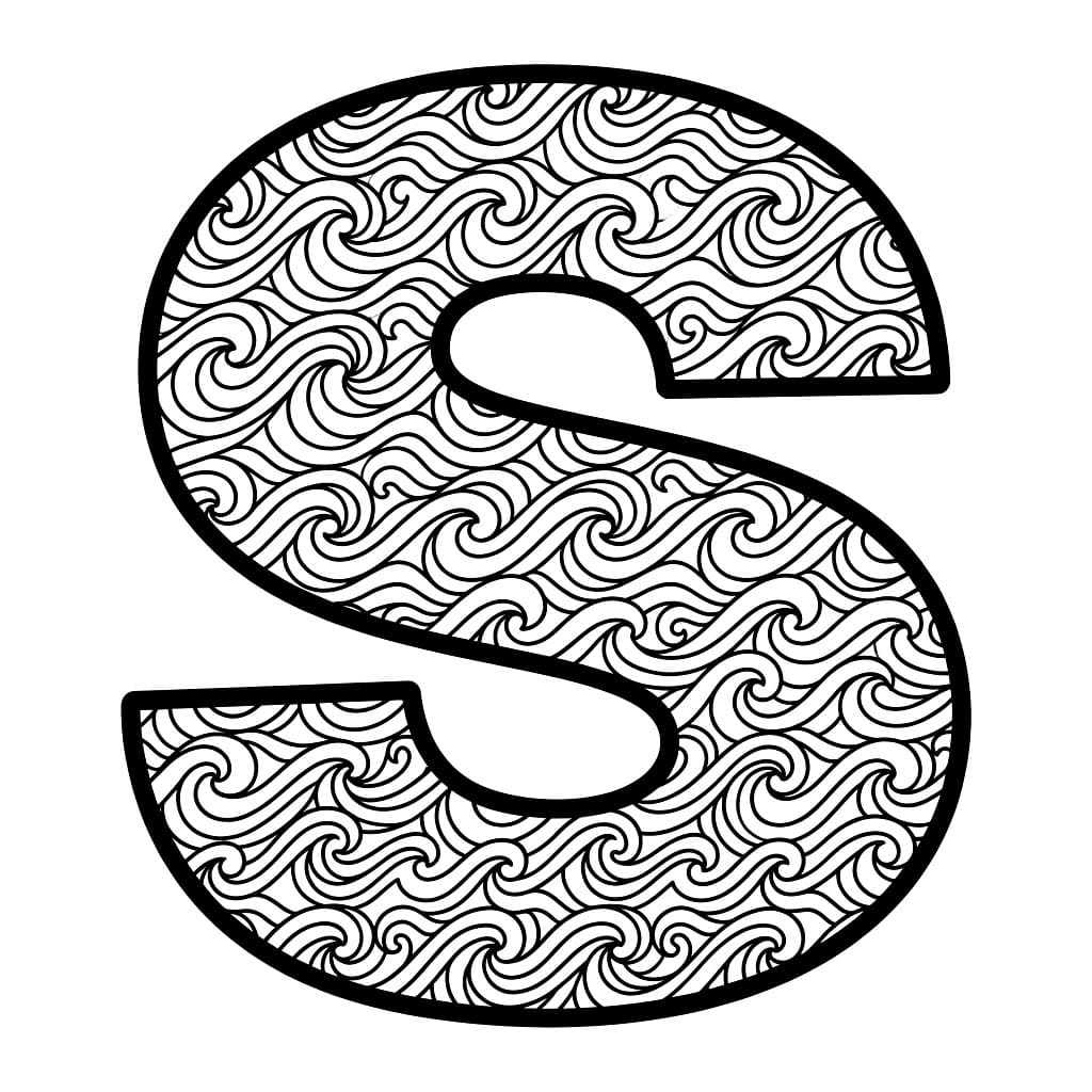 Huruf S Pola Gelombang